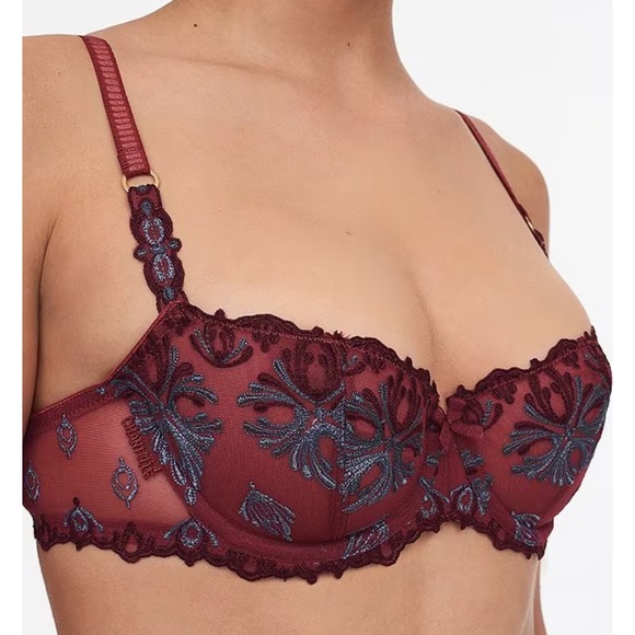 Chantelle Champs Elysees Unlined Lace Demi Bra - Picture 3 of 10